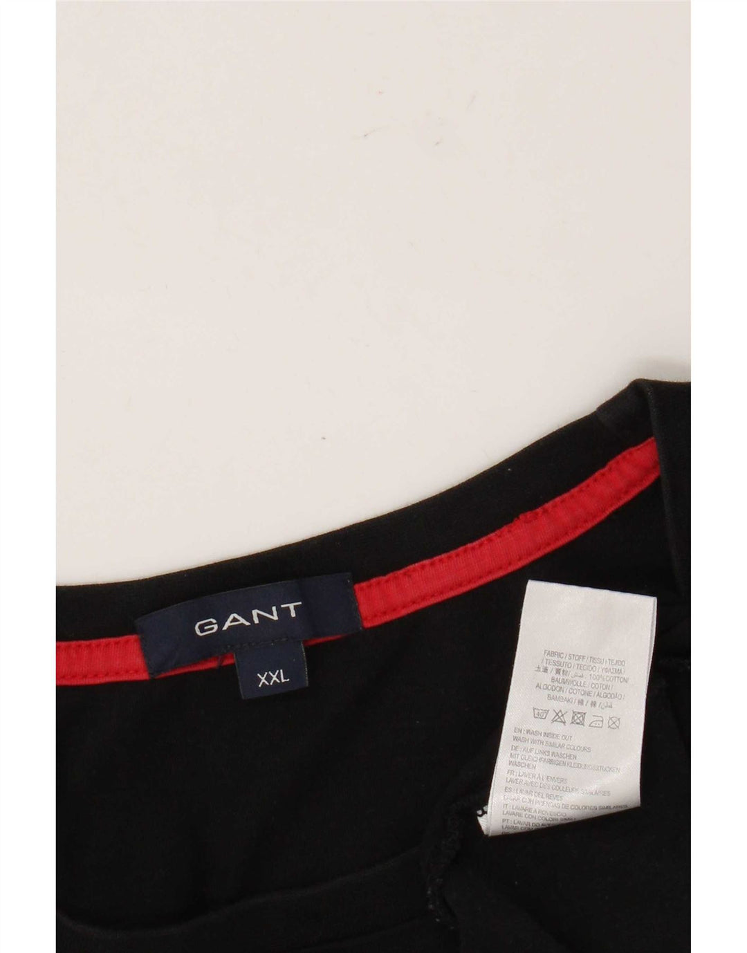 Gant Mens Graphic T-Shirt Top 2XL Black Cotton