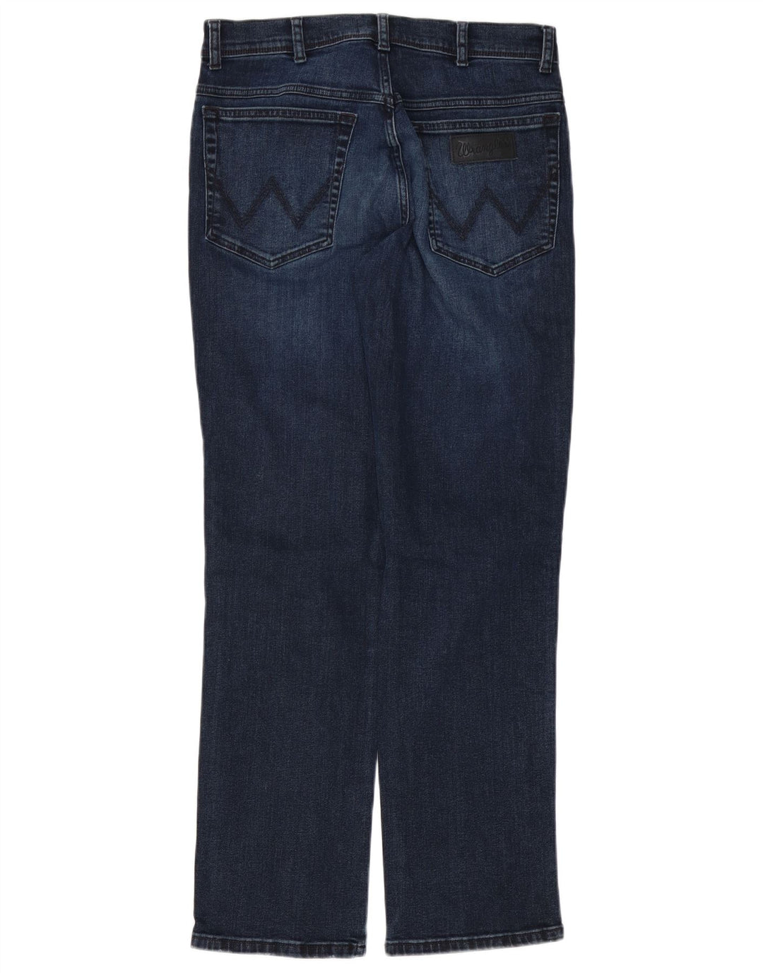 Wrangler Mens Texas Straight Jeans W32 L30 Navy Blue Cotton