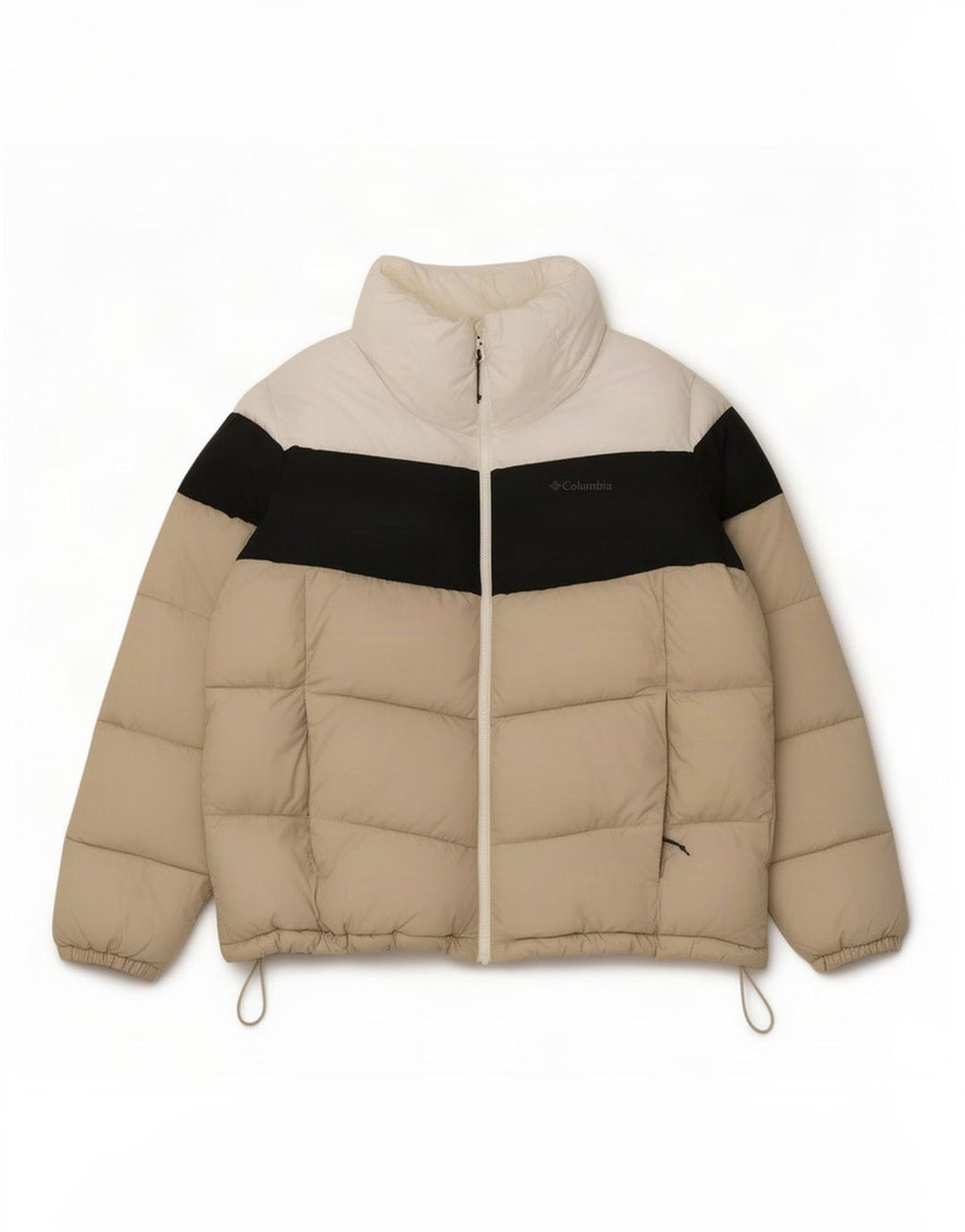 Columbia Mens Padded Jacket UK 42 XL Beige Colourblock Polyester