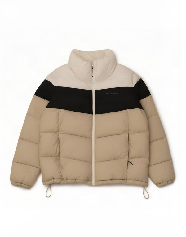 Columbia Mens Padded Jacket UK 42 XL Beige Colourblock Polyester