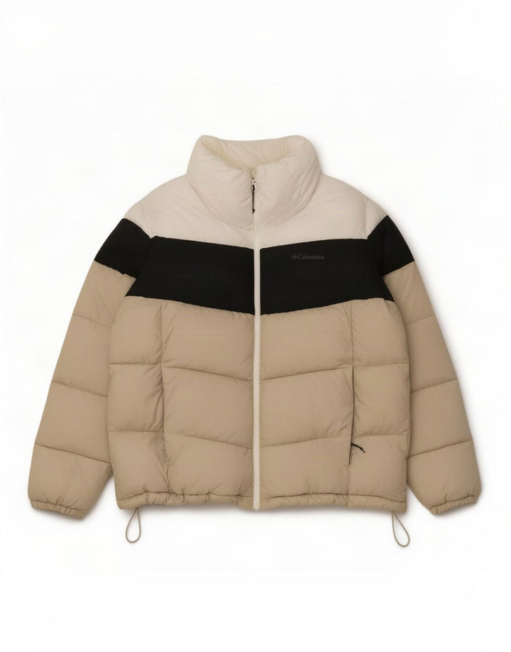 Columbia Mens Padded Jacket UK 42 XL Beige Colourblock Polyester