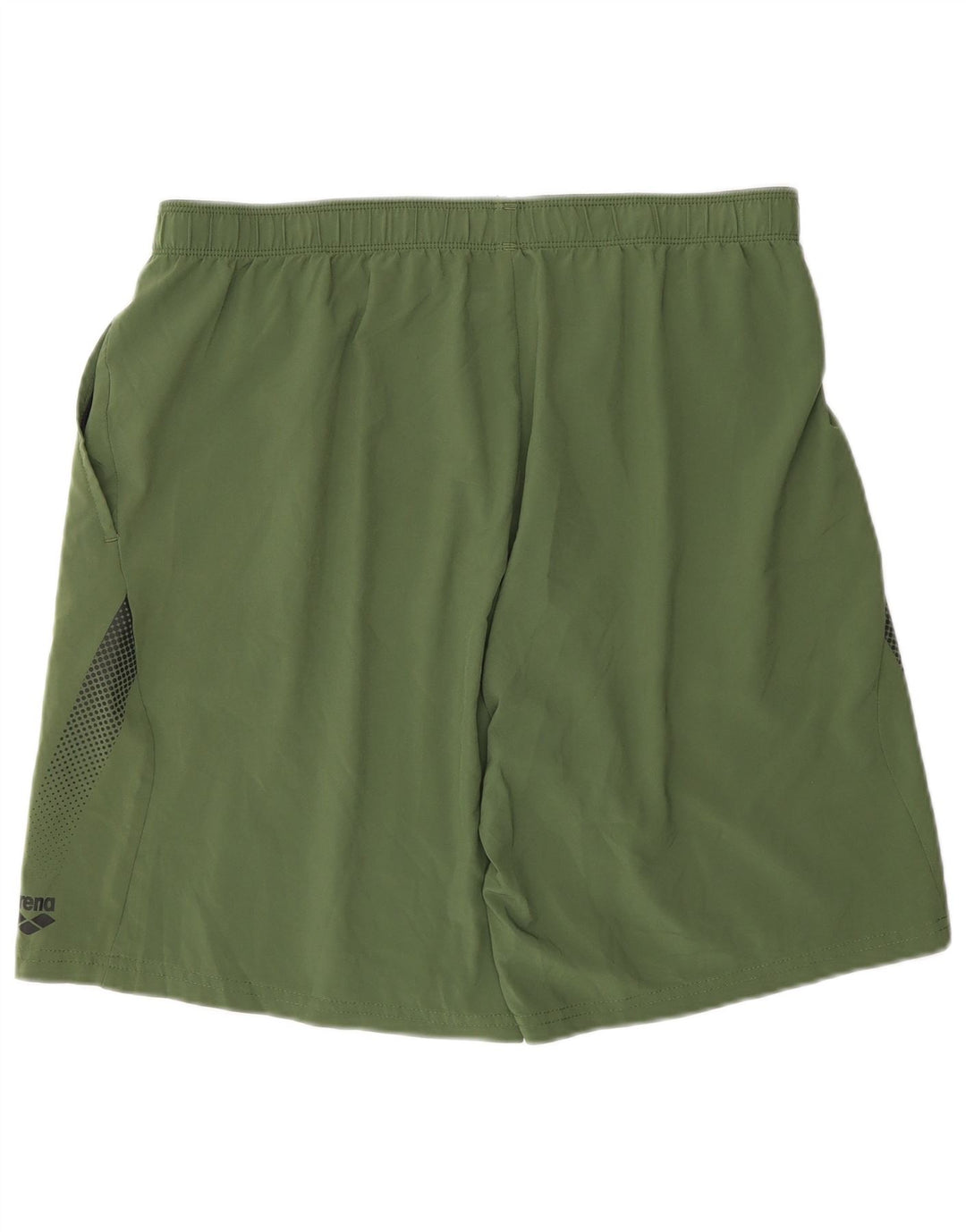 Arena Mens Sport Shorts Large Khaki Polyester
