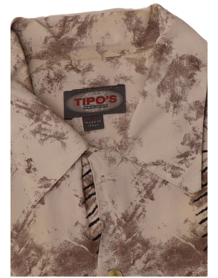 Tipo' S Mens Abstract Pattern Short Sleeve Shirt Large Multicoloured