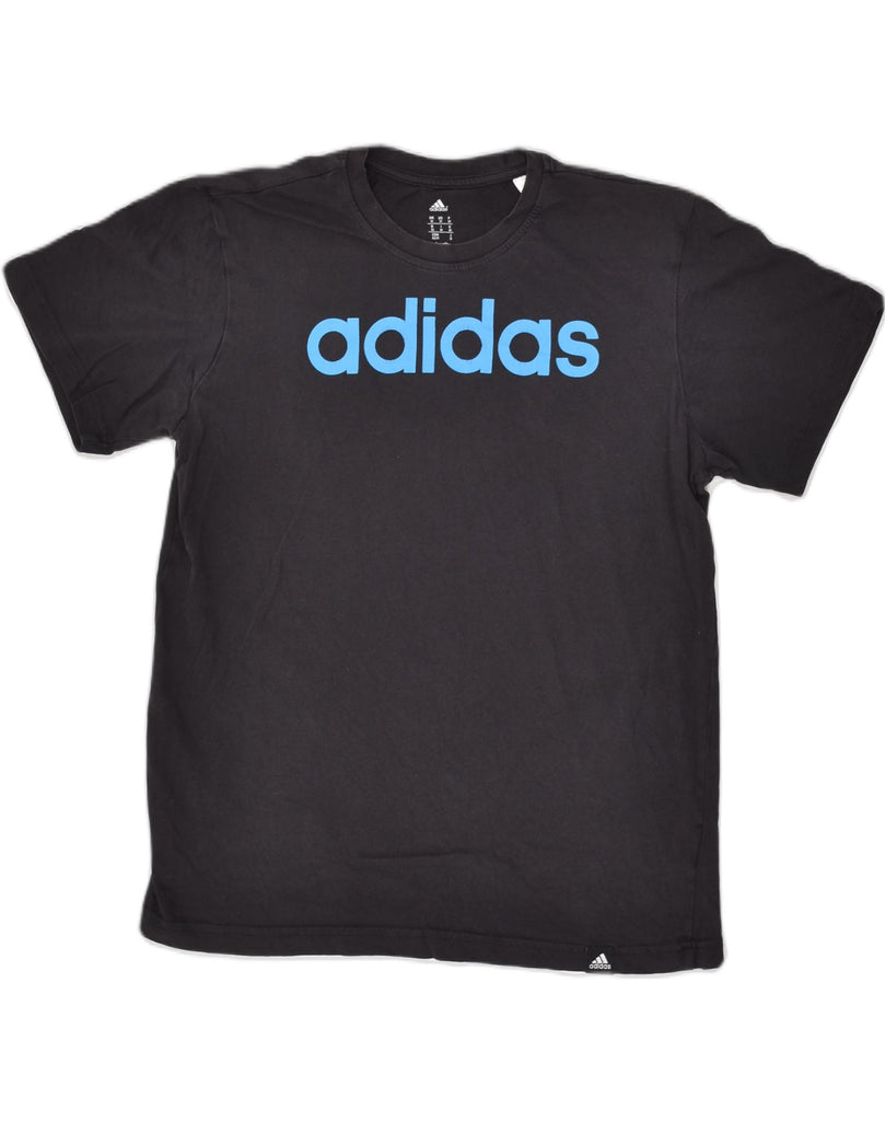 ADIDAS Mens Graphic T-Shirt Top Medium Black Cotton | Vintage Adidas | Thrift | Second-Hand Adidas | Used Clothing | Messina Hembry 