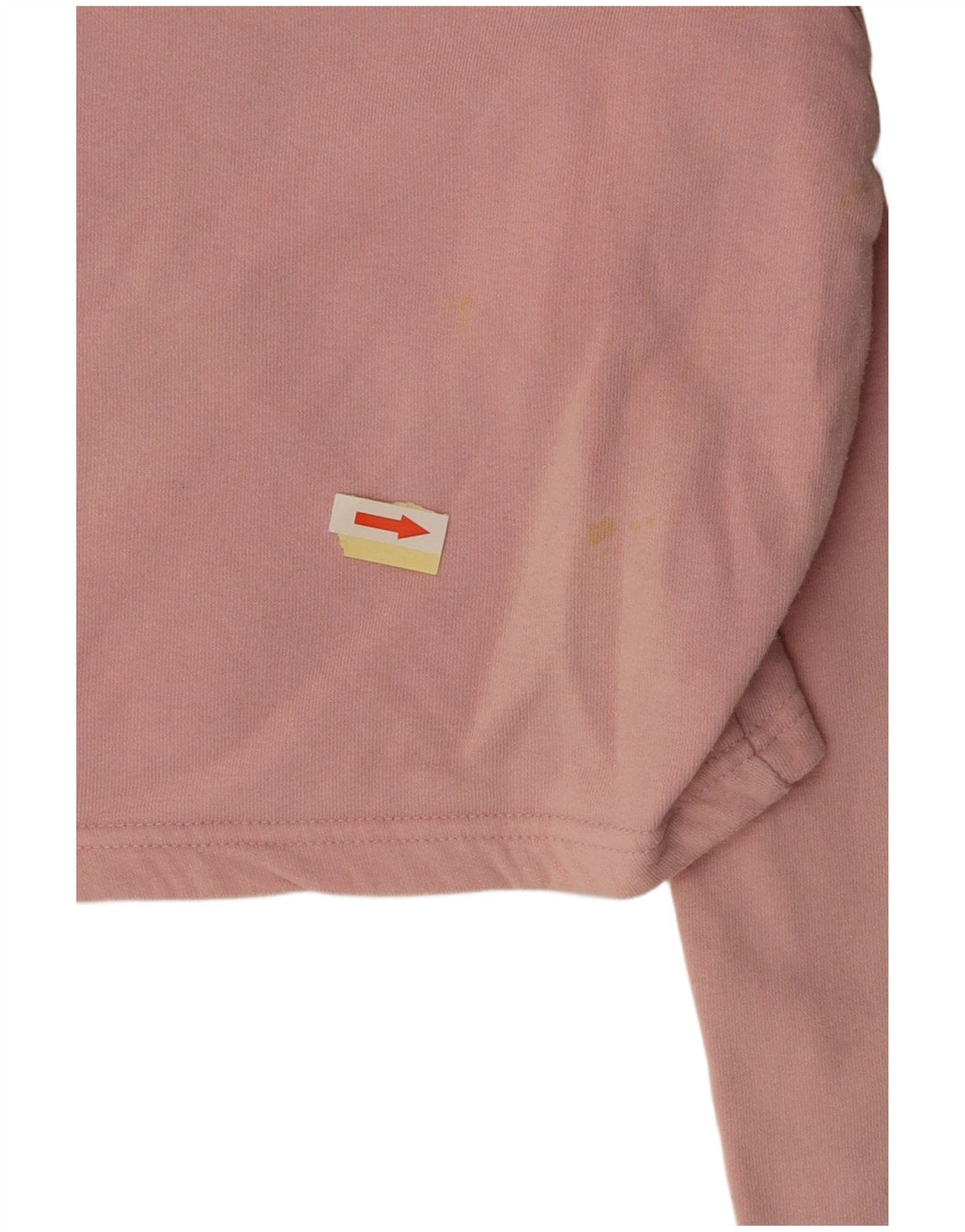 ELLESSE Womens Crop Graphic Hoodie Jumper UK 12 Medium  Pink Cotton