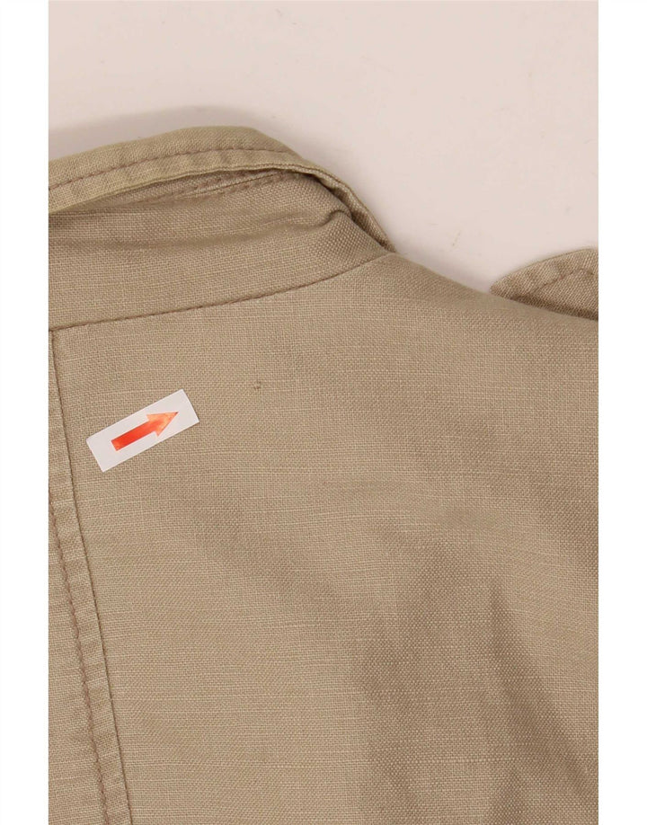 Jan Paulsen Mens Military Jacket EU 54 2XL Beige Linen
