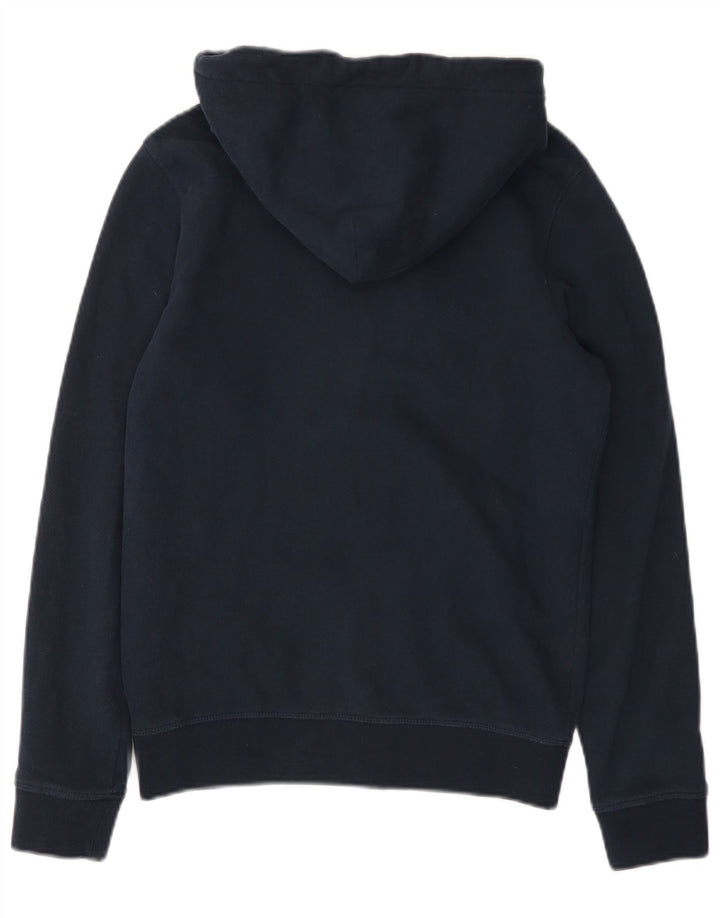 GANT Mens Graphic Zip Hoodie Sweater Small Navy Blue Cotton