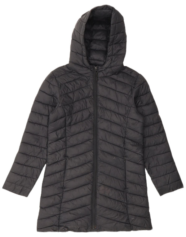 Marks & Spencer Girls Hooded Padded Coat 10-11 Years Black Polyamide