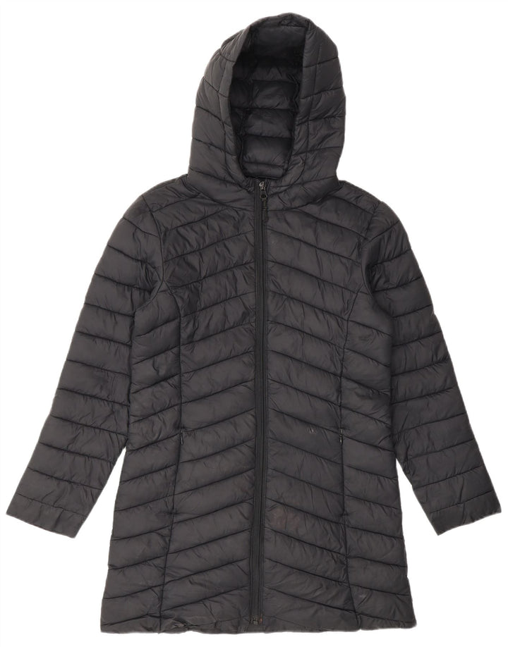 Marks & Spencer Girls Hooded Padded Coat 10-11 Years Black Polyamide