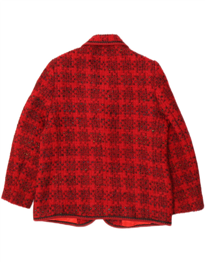 VINTAGE Womens 2 Button Blazer Jacket UK 16 Large Red Flecked Vintage Vintage and Second-Hand Vintage from Messina Hembry 
