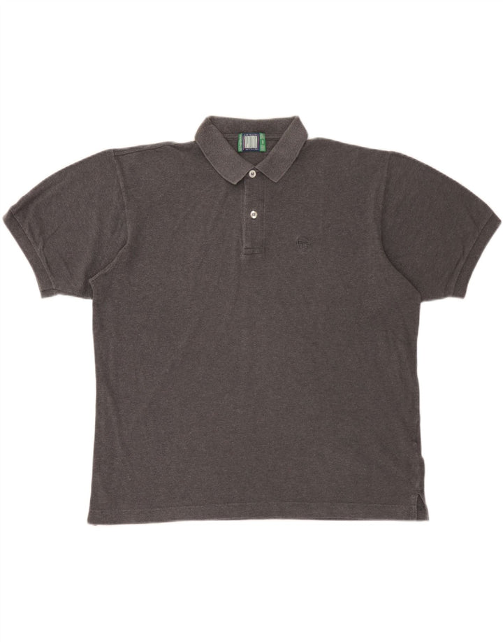 Sergio Tacchini Mens Polo Shirt Large Grey Cotton