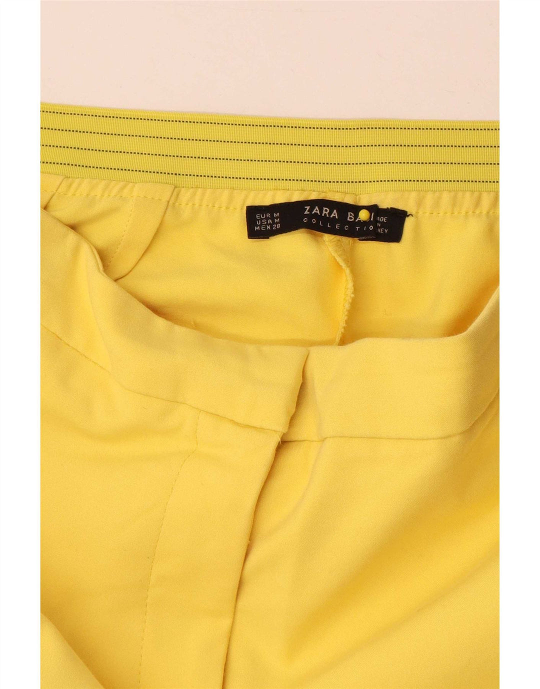 Zara Womens Slim Suit Trousers Medium W28 L29 Yellow