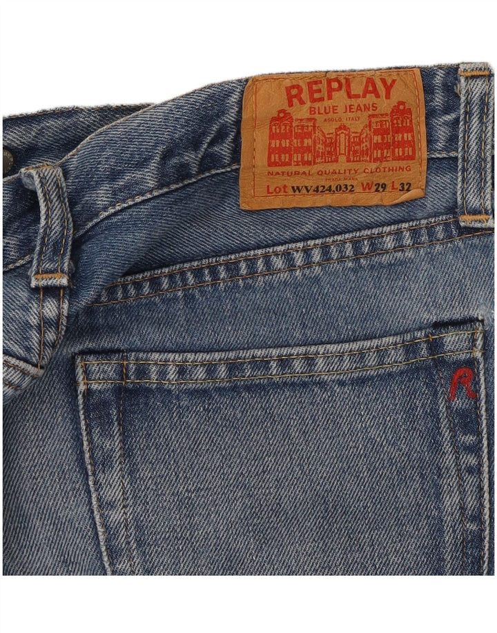 Replay Womens Straight Jeans W29 L32 Blue