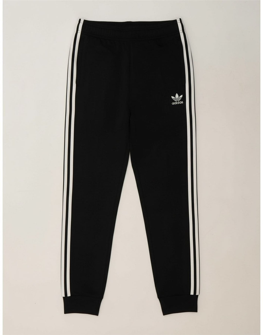 ADIDAS Boys Tracksuit Trousers Joggers 13-14 Years Black Polyester