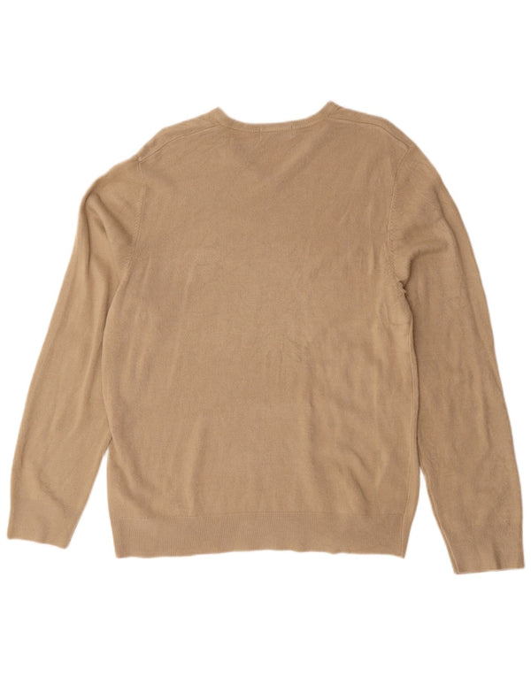 Marks & Spencer Mens Blue Harbour Jumper Sweater Large Beige Acrylic