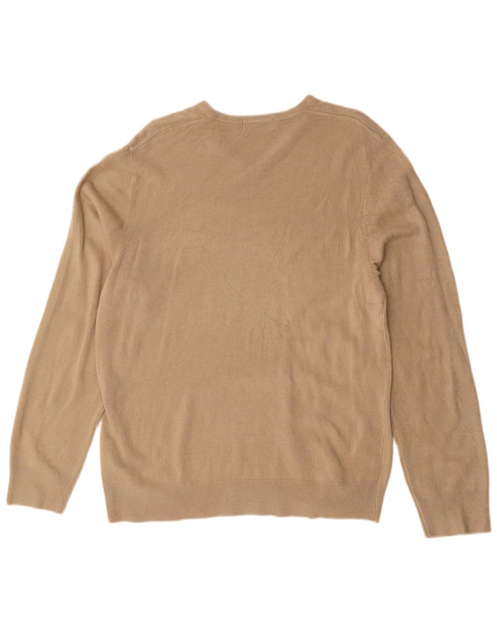 Marks & Spencer Mens Blue Harbour Jumper Sweater Large Beige Acrylic