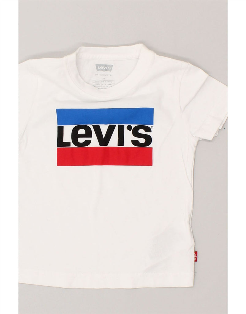 LEVI'S Baby Boys Graphic T-Shirt Top 18-24 Months White Cotton | Vintage Levi's | Thrift | Second-Hand Levi's | Used Clothing | Messina Hembry 