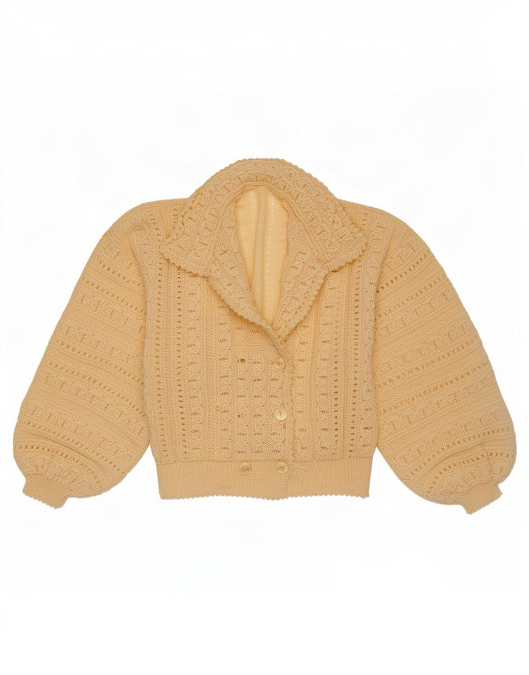 Vintage Womens Cardigan Sweater UK 14 Medium Off White