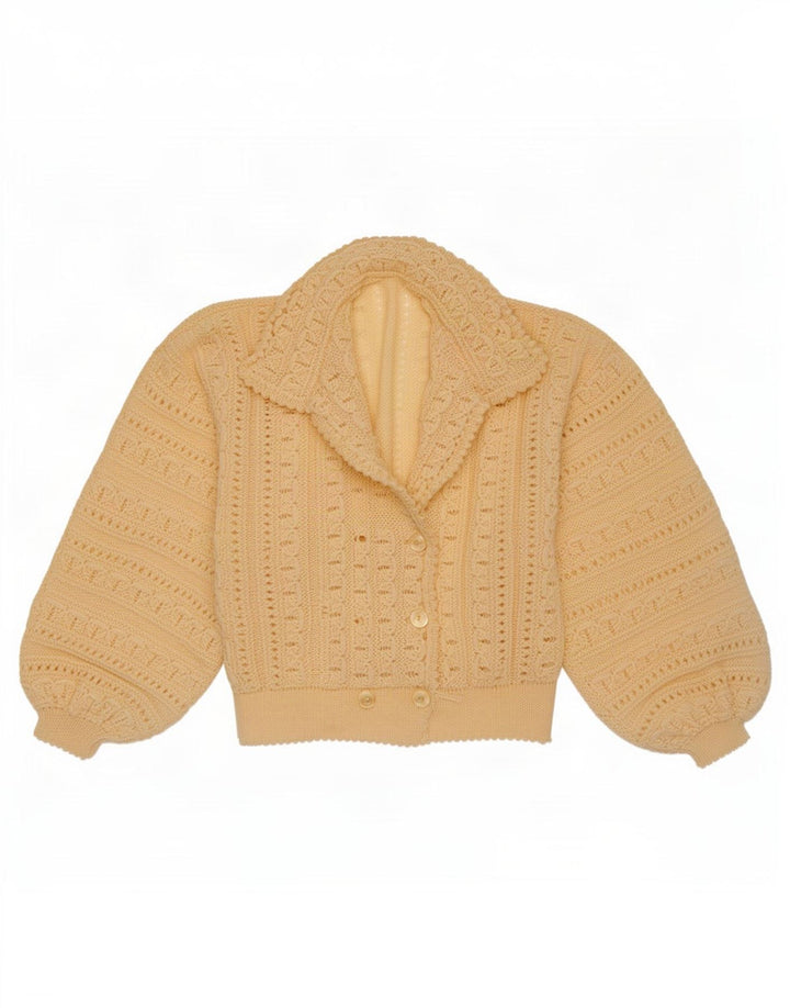 Vintage Womens Cardigan Sweater UK 14 Medium Off White