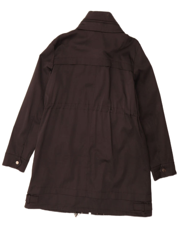 Zara Womens Hooded Parka Jacket UK 14 Medium Black