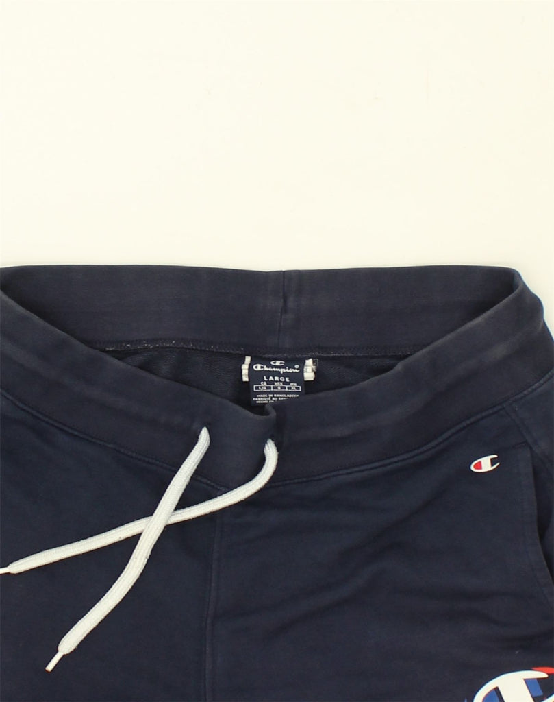 CHAMPION Mens Tracksuit Trousers Joggers Large Navy Blue Cotton | Vintage Champion | Thrift | Second-Hand Champion | Used Clothing | Messina Hembry 