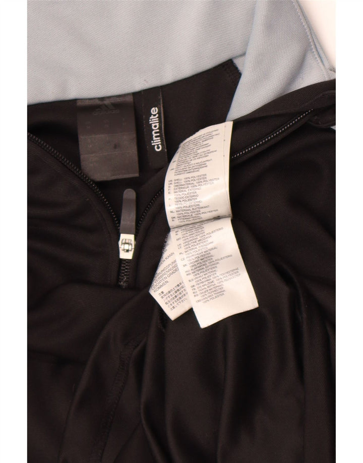 Adidas Mens Climalite Pullover Tracksuit Top Medium Black Colourblock