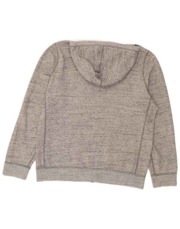 Abercrombie & Fitch Mens Graphic Zip Hoodie Sweater Large Grey Flecked