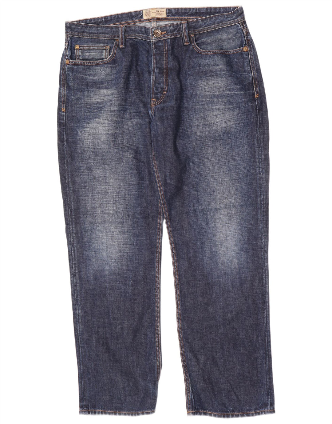 Fat Face Mens Straight Jeans W36 L31 Navy Blue Cotton