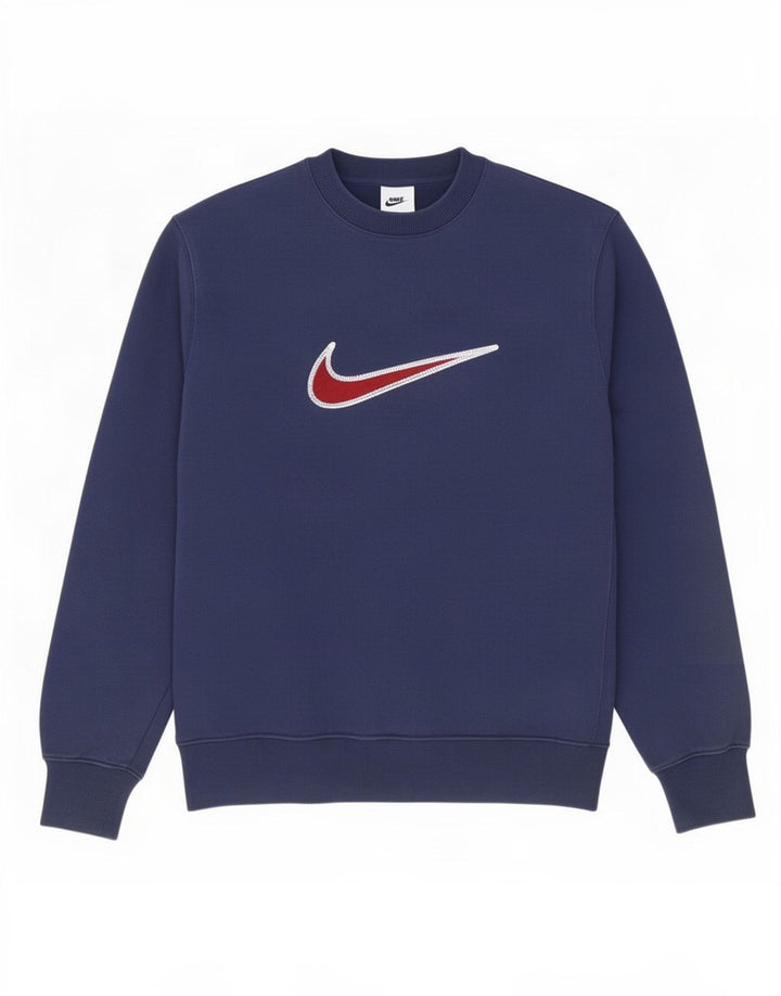 Nike Mens Graphic Sweatshirt Jumper Small Navy Blue Cotton
