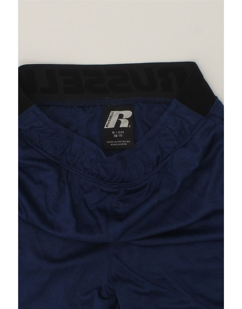 RUSSELL ATHLETIC Boys Sport Shorts 6-7 Years Small Navy Blue Polyester | Vintage Russell Athletic | Thrift | Second-Hand Russell Athletic | Used Clothing | Messina Hembry 