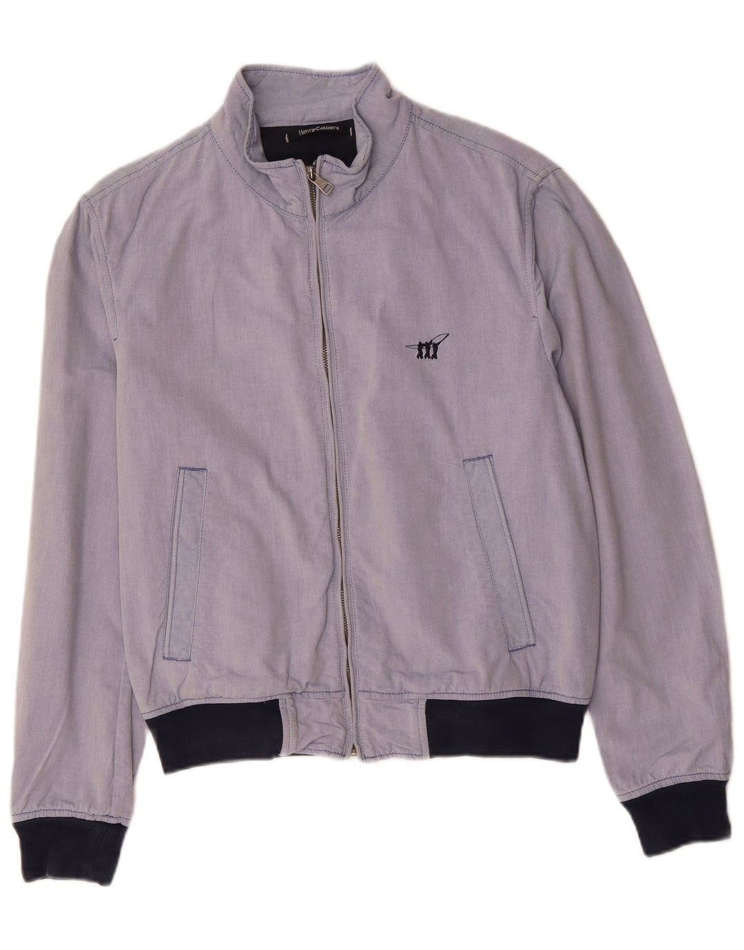 Henry Cottons Mens Bomber Jacket IT 50 Large Purple Cotton