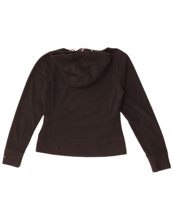 The North Face Womens Hooded Zip Neck Fleece Jumper UK 6 XS Black Polyester