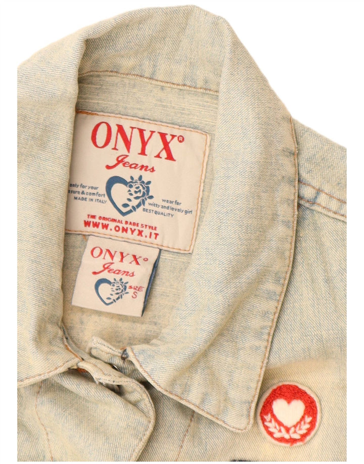 Onyx Womens Denim Gilet UK 10 Small Blue Cotton