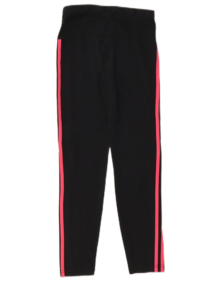 ADIDAS Girls Tracksuit Trousers 11-12 Years Black Cotton