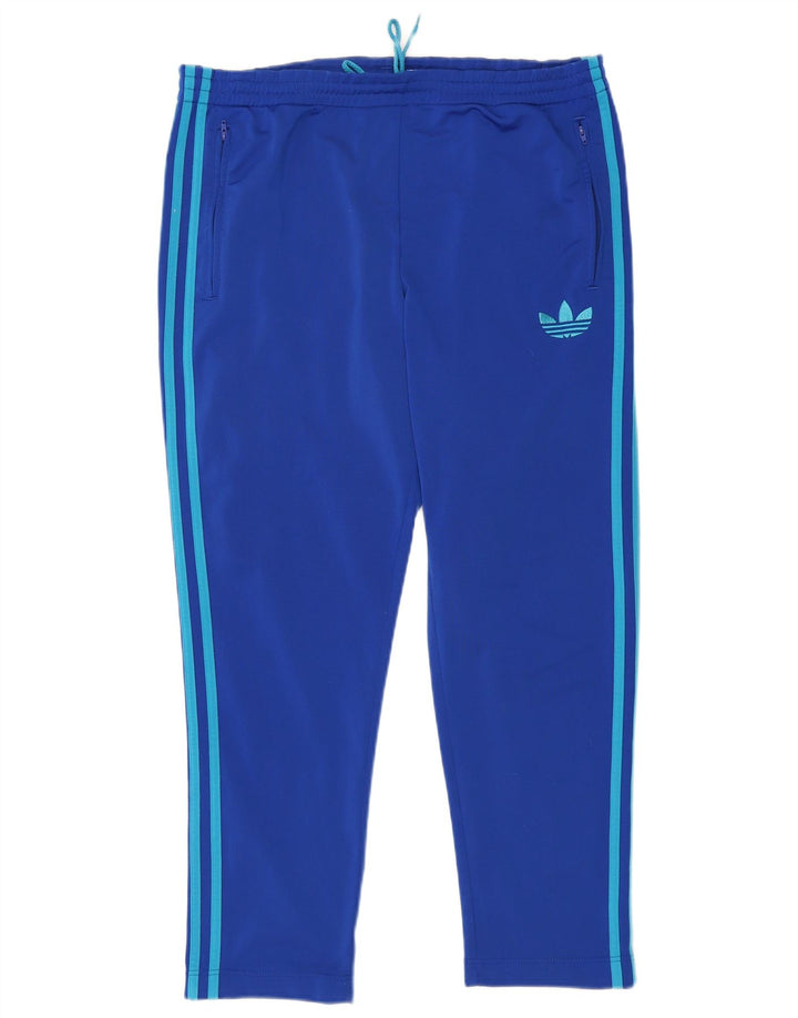 Adidas Mens Tracksuit Trousers Medium Blue Polyester