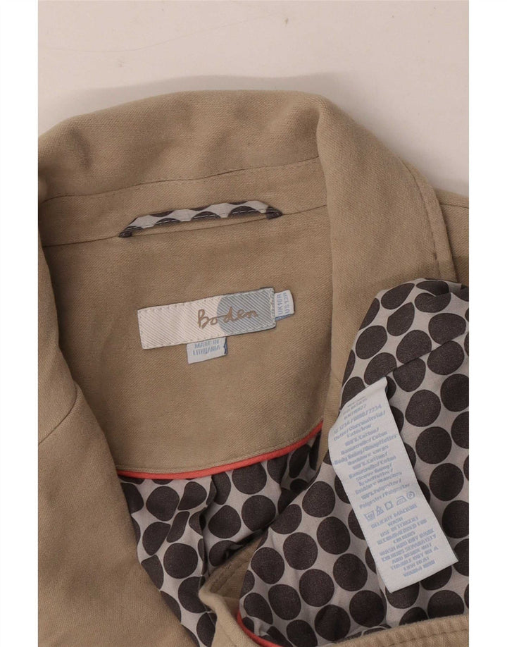Boden Womens 2 Button Blazer Jacket UK 16 Large Beige Cotton