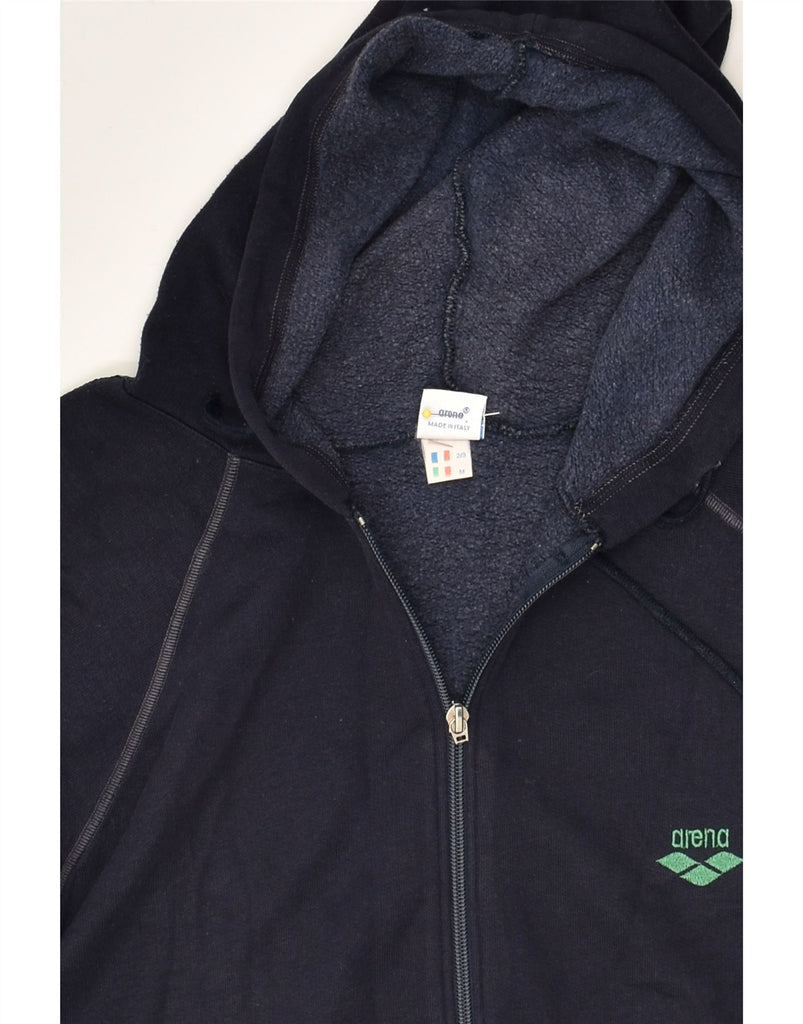 ARENA Mens Zip Hoodie Sweater Medium Navy Blue | Vintage Arena | Thrift | Second-Hand Arena | Used Clothing | Messina Hembry 