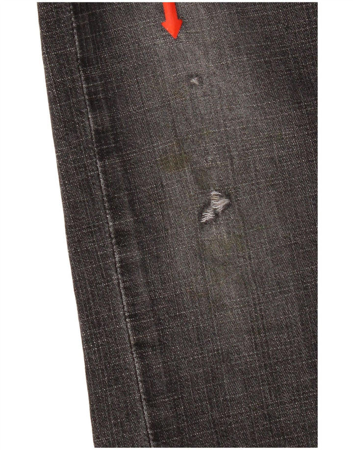 Levi's Womens 505 Distressed Straight Jeans US 6 Medium W30 L32 Grey