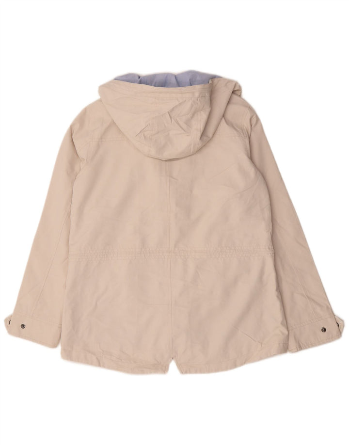 Crew Clothing Womens Hooded Utility Jacket UK 10 Small Off White Polyester