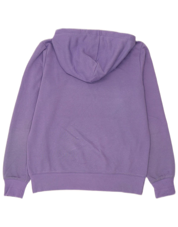 Champion Womens Graphic Hoodie Jumper UK 16 Large Purple Cotton