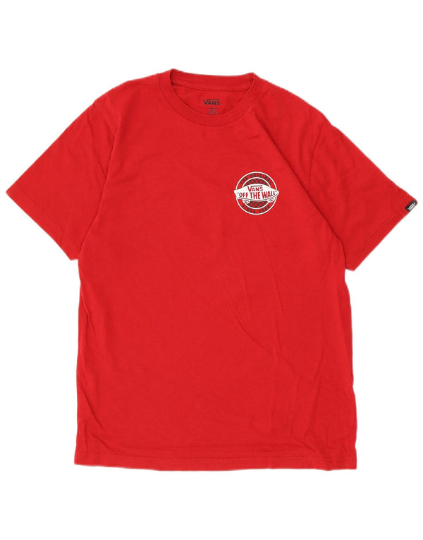 Vans Womens Graphic T-Shirt Top UK 14 Large Red Cotton