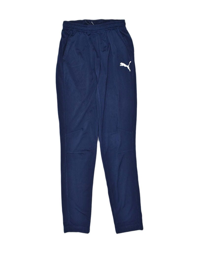 PUMA Boys Tracksuit Trousers 13-14 Years Navy Blue Polyester | Vintage | Thrift | Second-Hand | Used Clothing | Messina Hembry 