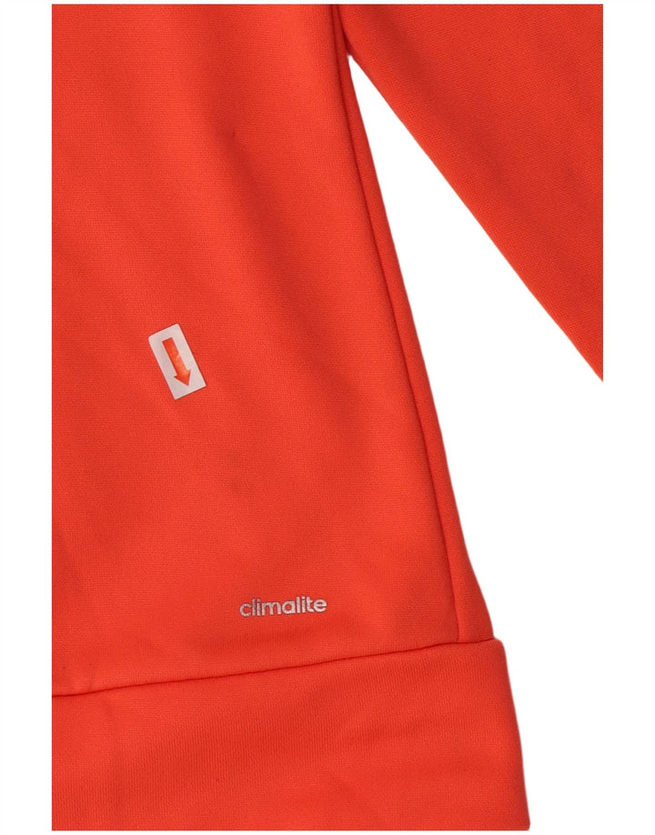 ADIDAS Womens Climalite Tracksuit Top Jacket UK 8/10 Small Orange