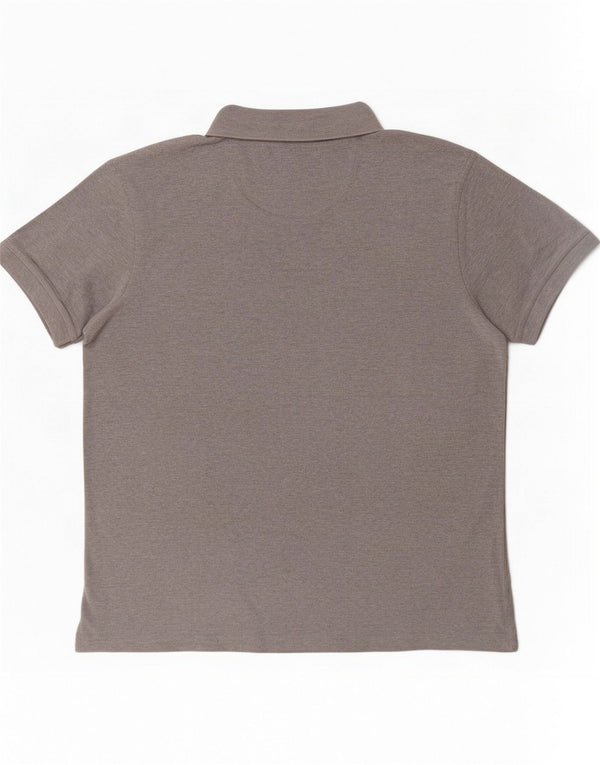 Barbour Mens Polo Shirt Large Grey Cotton