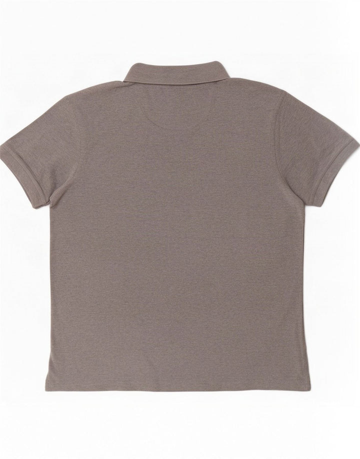 Barbour Mens Polo Shirt Large Grey Cotton