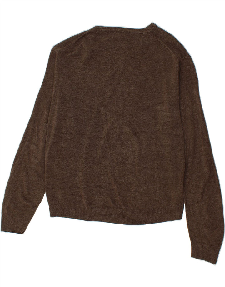 DOCKERS Mens V-Neck Jumper Sweater XL Brown Acrylic Vintage Dockers and Second-Hand Dockers from Messina Hembry 