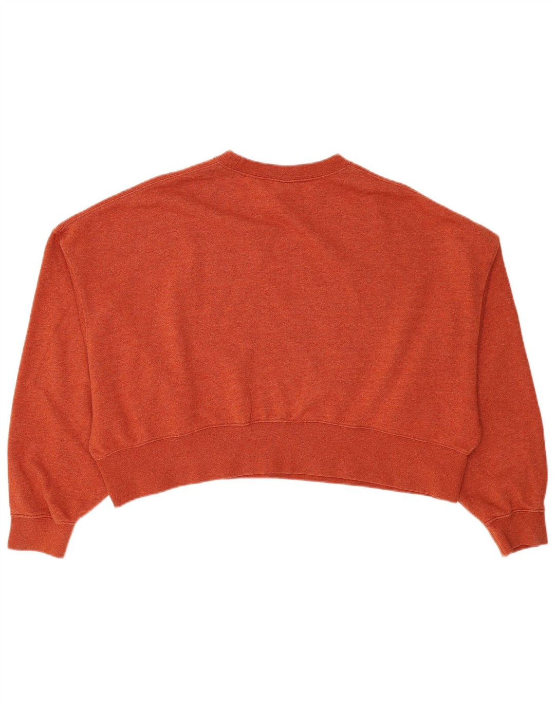 Nike Womens Crop Oversized Sweatshirt Jumper UK 10 Small Orange Cotton