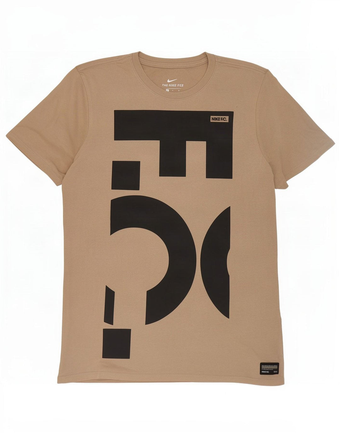 Nike Mens Athletic Cut Graphic T-Shirt Top Medium Beige