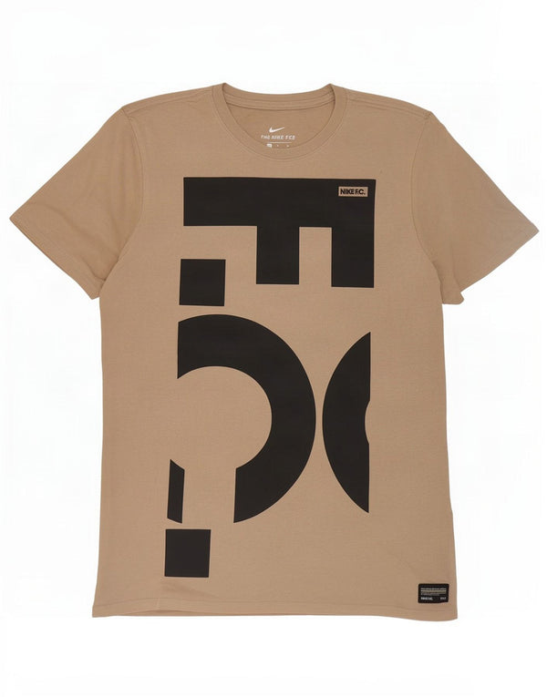 Nike Mens Athletic Cut Graphic T-Shirt Top Medium Beige