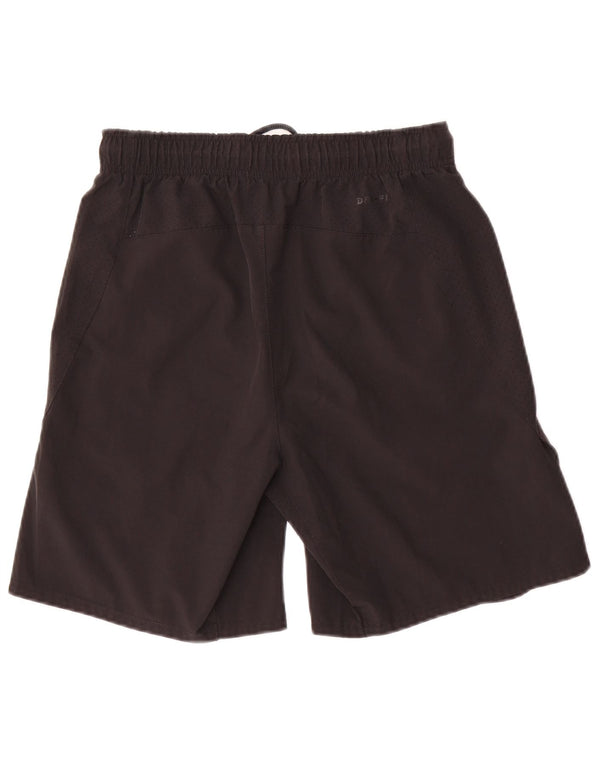 Nike Mens Dri Fit Graphic Sport Shorts Small Black Polyester